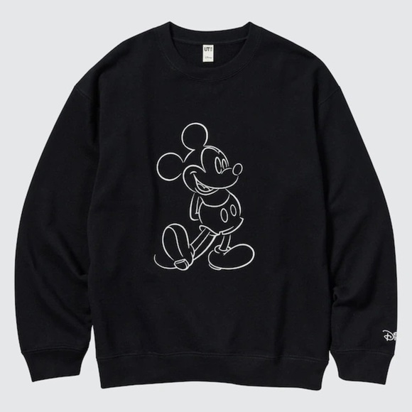 Uniqlo Mickey Shines Long-Sleeve Sweatshirt Black Unisex SZ SM - Picture 6 of 6